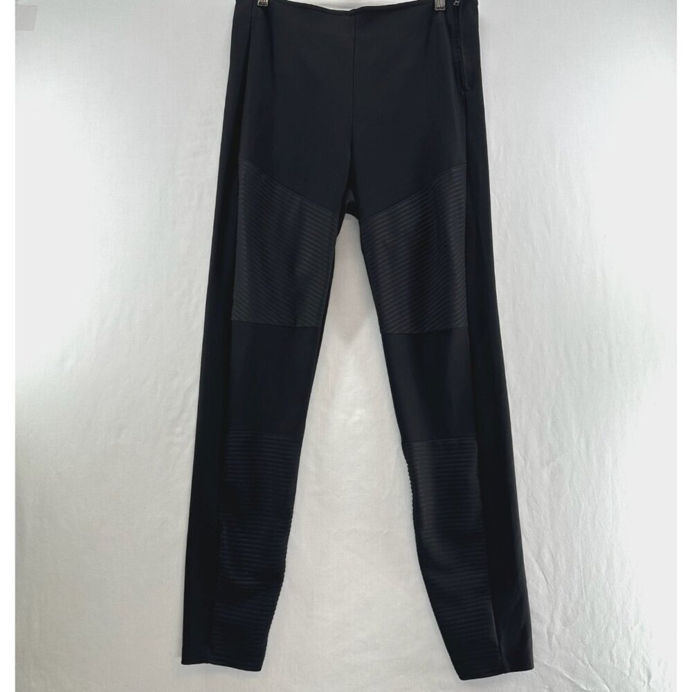 Athleta Madison Moto Tight Leggings Womens 14T High Rise Side Zip Stretch Black